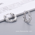 Earrings Rhodium Plating 925 Silver Circle Hoop Earrings